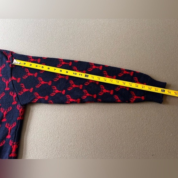 EUC Kiel James Patrick Toasty Coasty Sweater Blue Red Lobster Size L - Picture 5 of 7